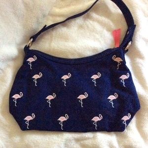 NWT Talbots Pink Flamingo Navy Purse